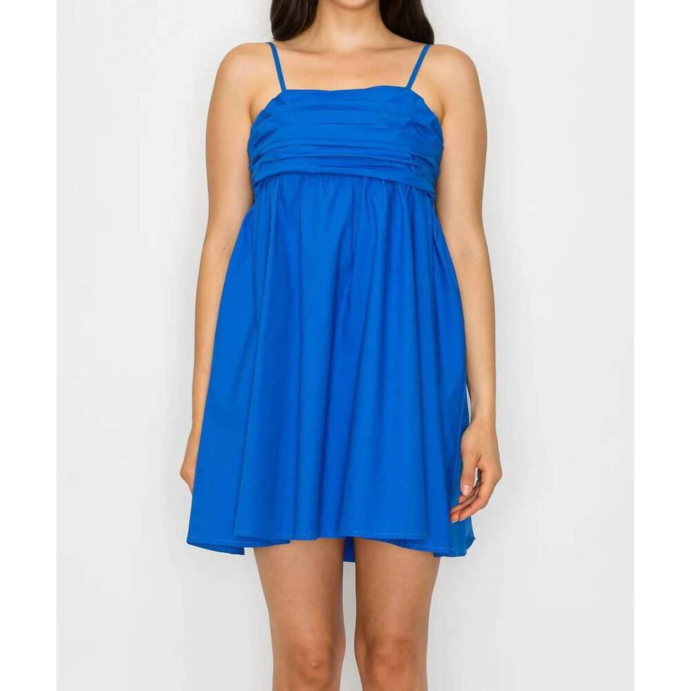 NEW MEET ME IN SANTORINI agean mini dress in blue